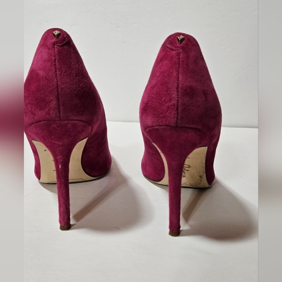 Sam Edelman Hazel Pointed Toe Pump purple mulberry suede women's Size 8 - Picture 3 of 5